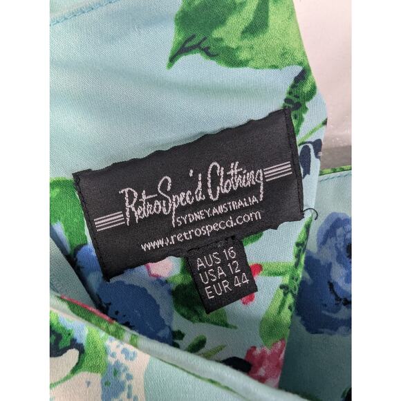 Retrospec'd Pinup Style Floral Norma Jean Once Upon A Time Sleeveless Dress - Picture 10 of 11